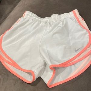 Nike white and orange shorts
